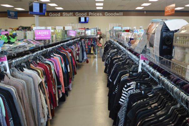 Woman Shopping in at a Goodwill South Texas Store
